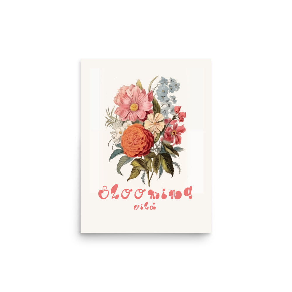 Blooming Wile - Vit | Veska 12″×16″