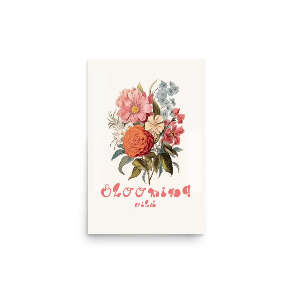 Blooming Wile - Vit | Veska 12″×18″