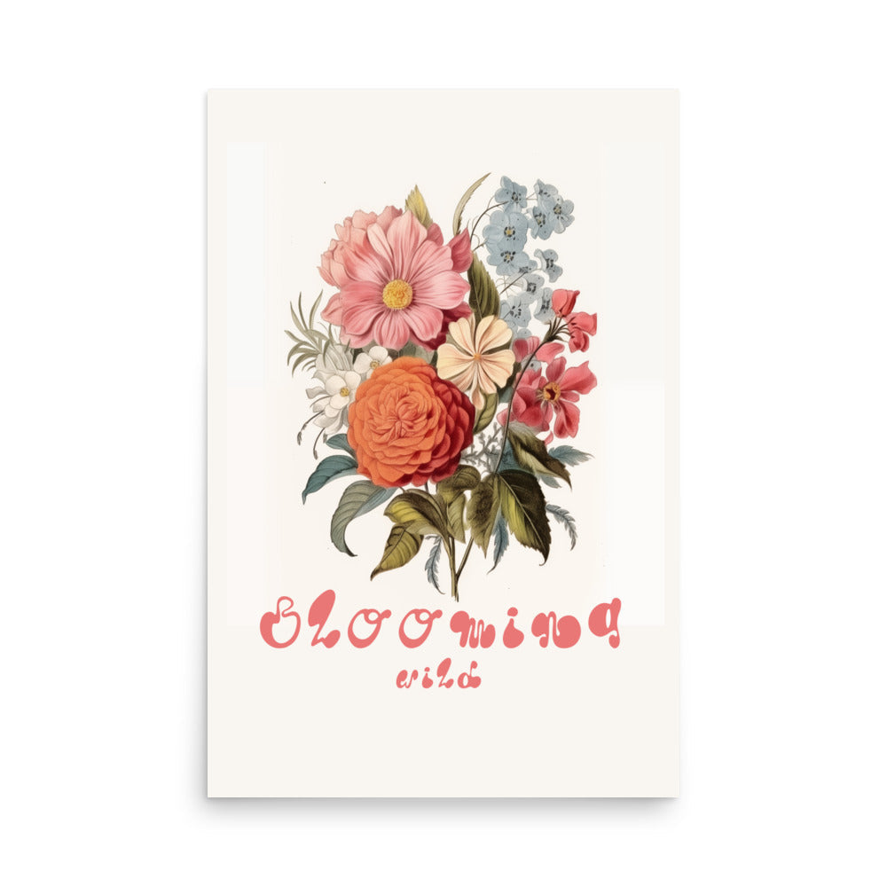 Blooming Wile - Vit | Veska 24″×36″