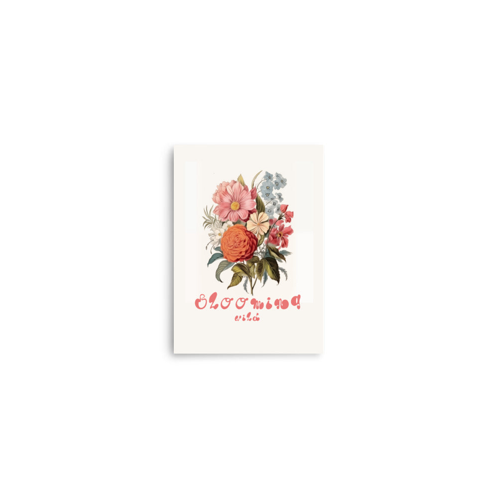 Blooming Wile - Vit | Veska 5″×7″