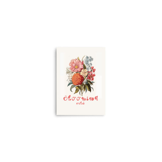 Blooming Wile - Vit | Veska 5″×7″