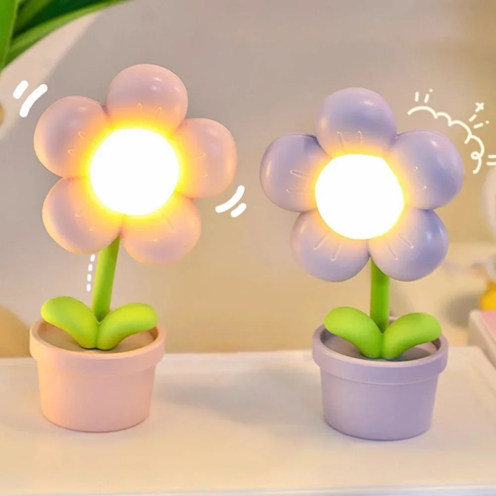 BloomLite – Atmosfärisk Blomformad Bordslampa med Mjuk LED-ljus Veska