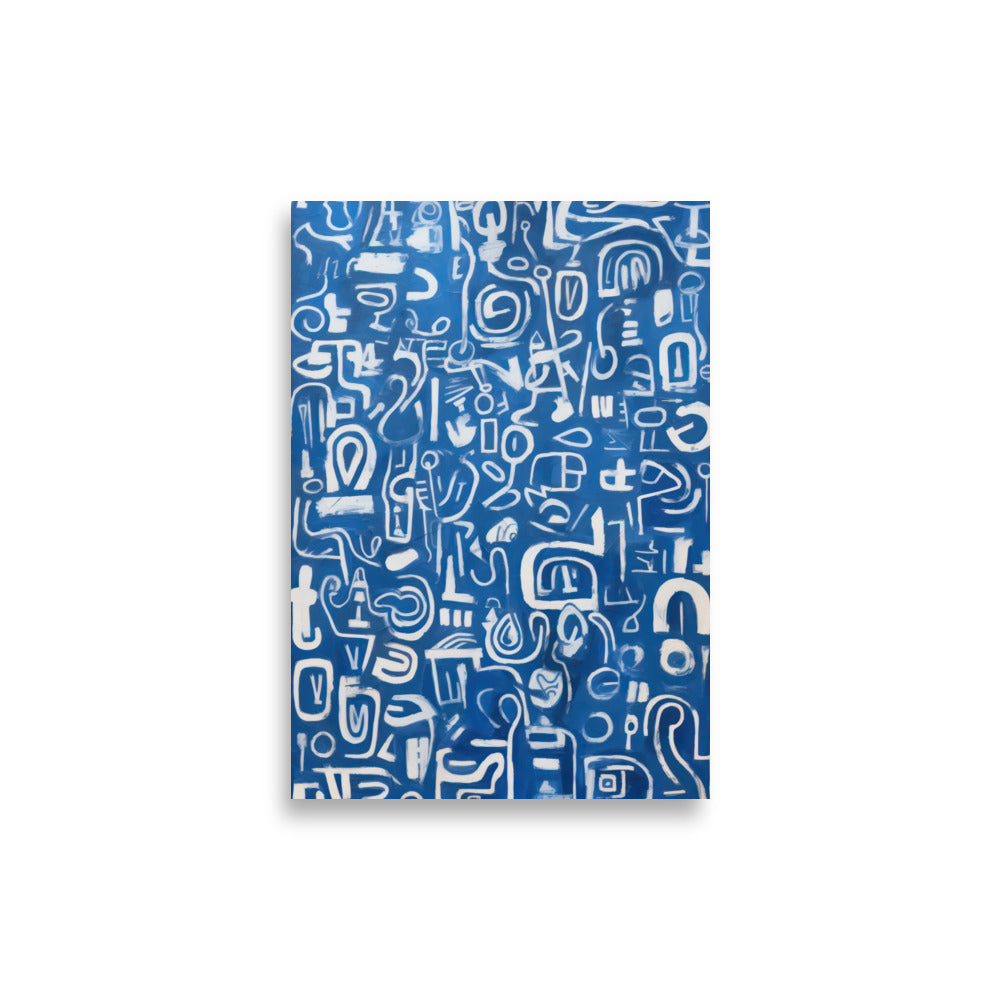 Blue Scribbles | Veska 21×30 cm