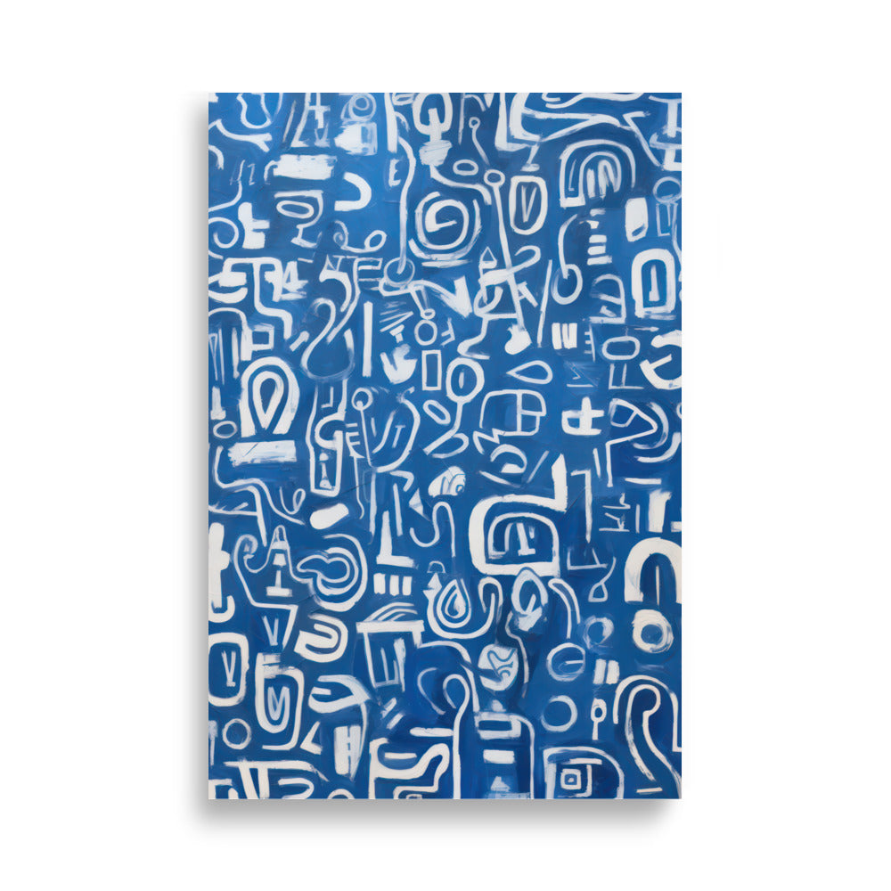 Blue Scribbles | Veska 61×91 cm