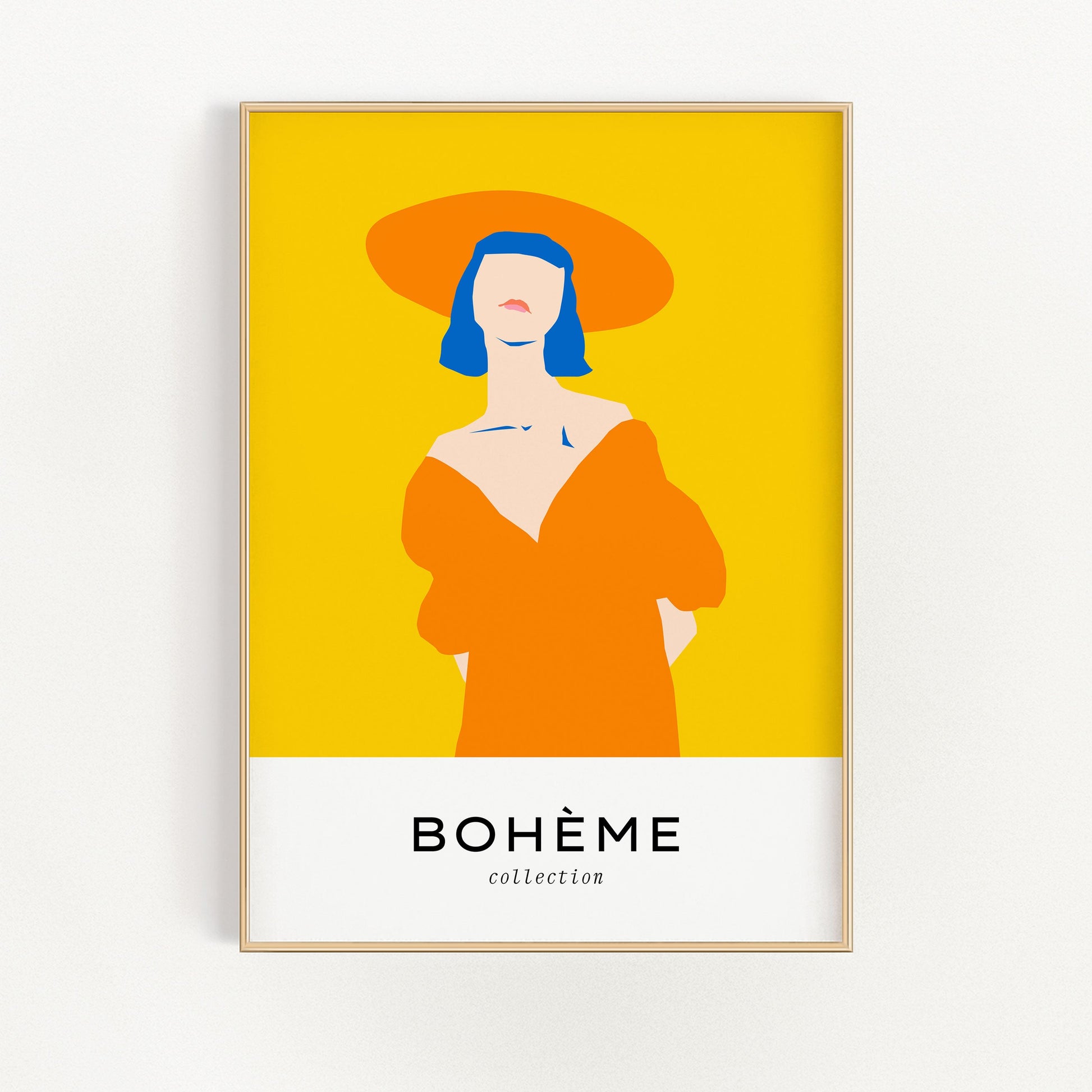 Boheme-Vår-Dam med en Hatt | Veska 21×30 cm