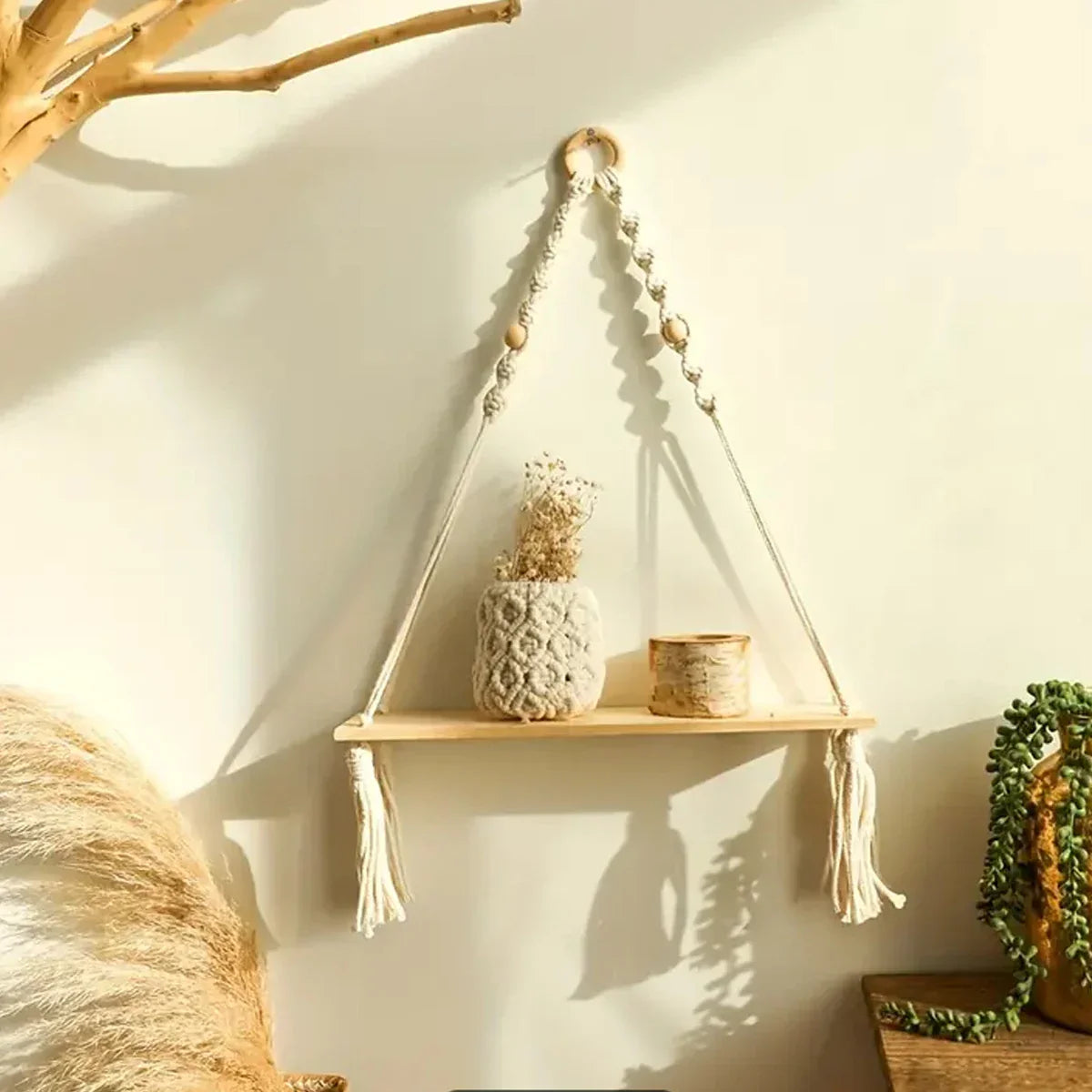 Boho Macrame Stativ Rustik Dekoration | Veska