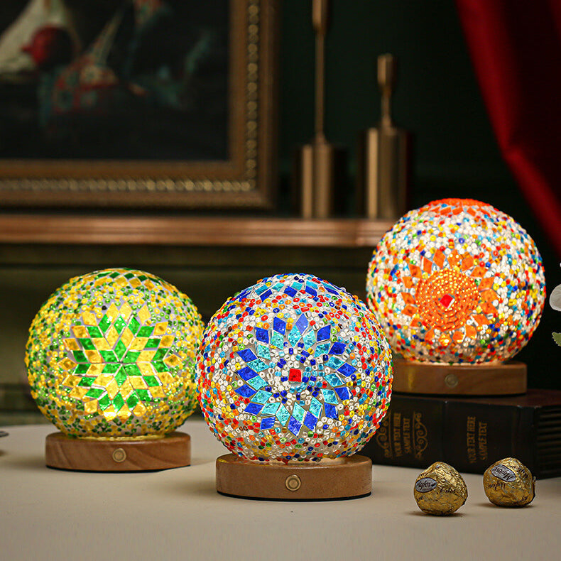 BohoGlow – Modern Bohemisk Bordslampa med USB-laddning | Veska