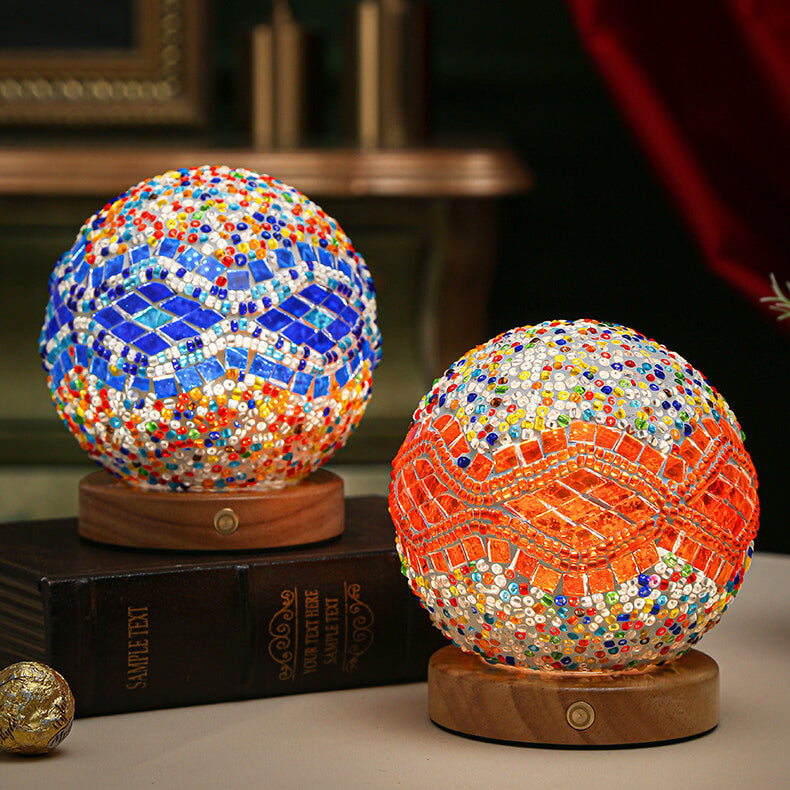 BohoGlow – Modern Bohemisk Bordslampa med USB-laddning | Veska