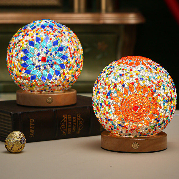 BohoGlow – Modern Bohemisk Bordslampa med USB-laddning | Veska