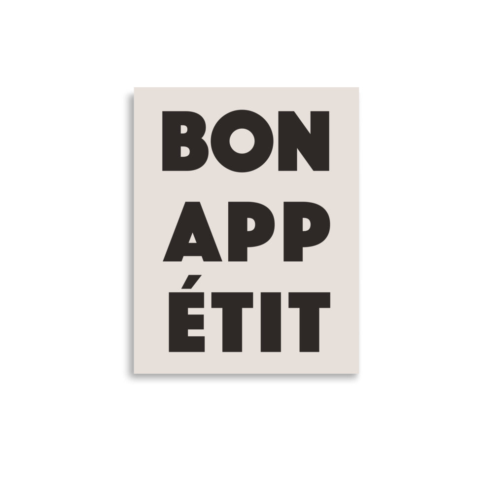 Bon Appetite - Black | Veska 11″×14″