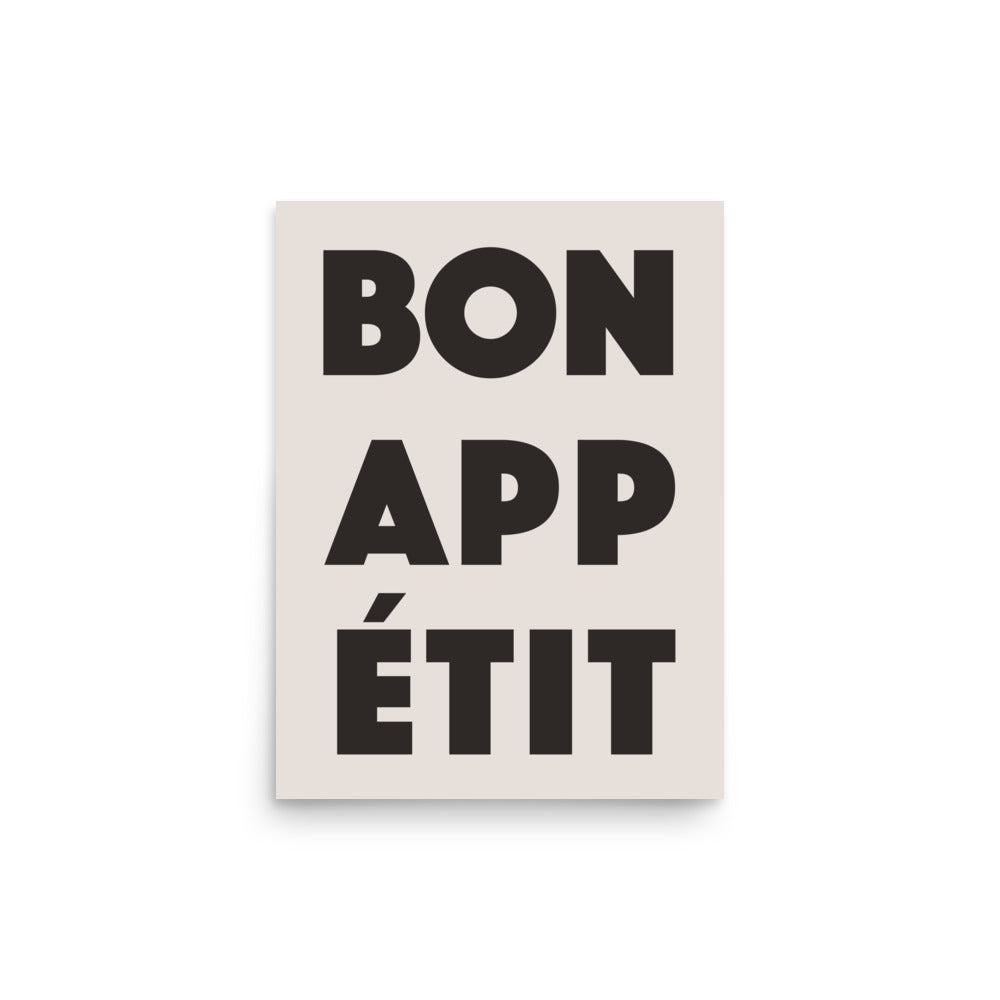 Bon Appetite - Black | Veska 12″×16″