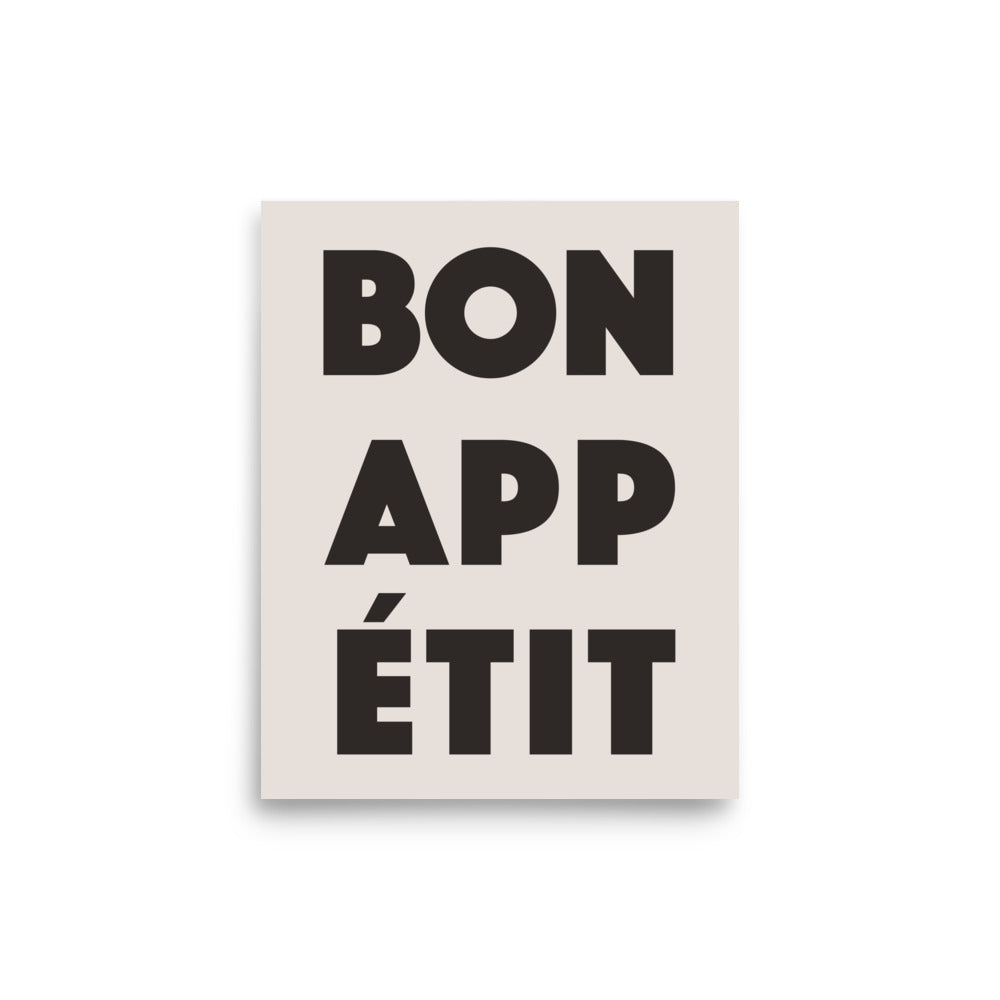 Bon Appetite - Black | Veska 8″×10″