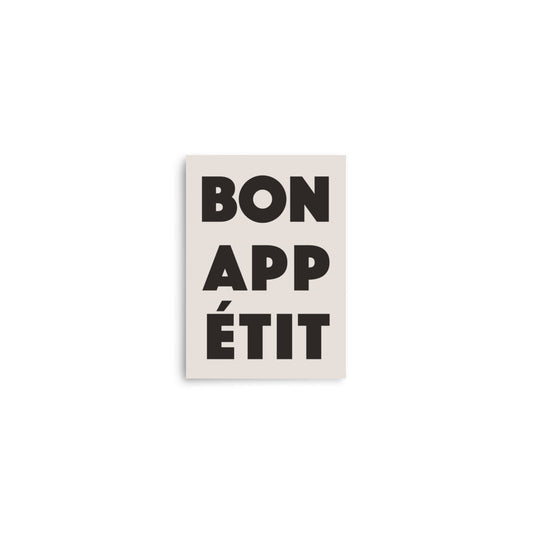 Bon Appetite - Black | Veska 5″×7″