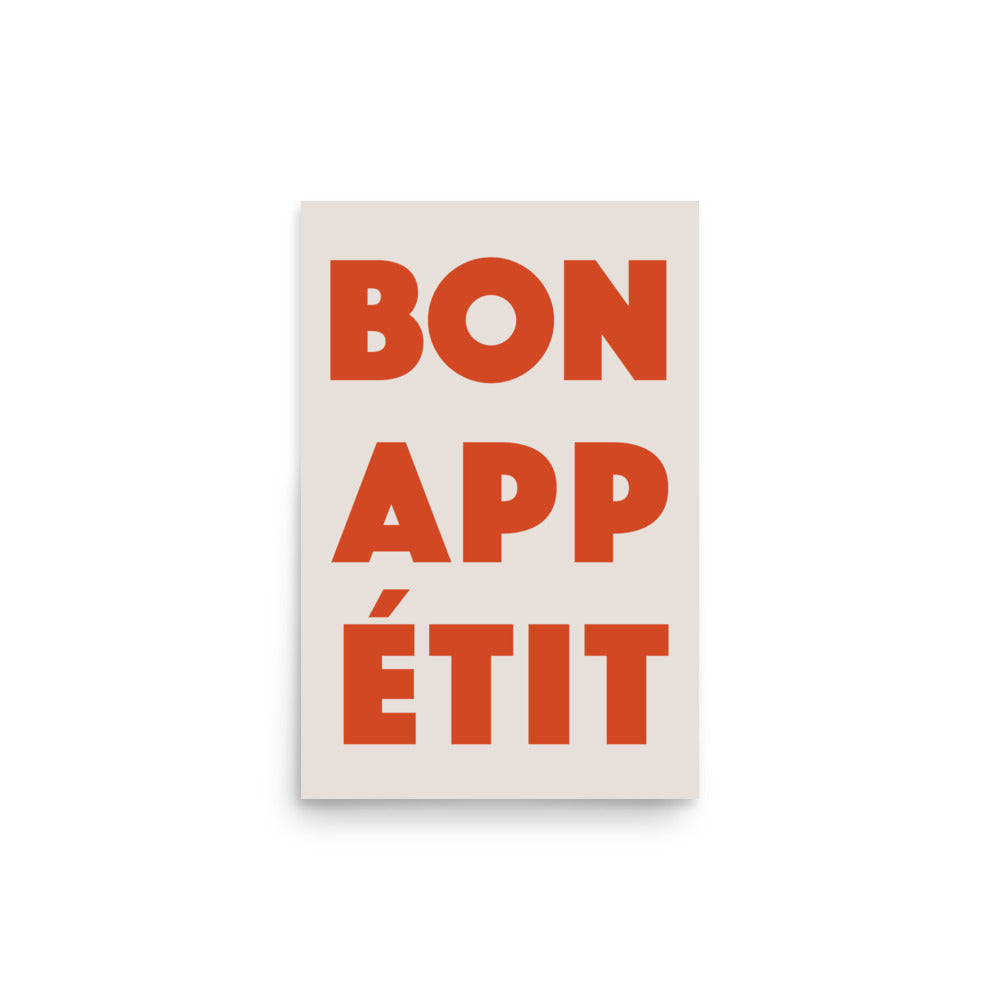 Bon Appetite - Röd | Veska 12″×18″