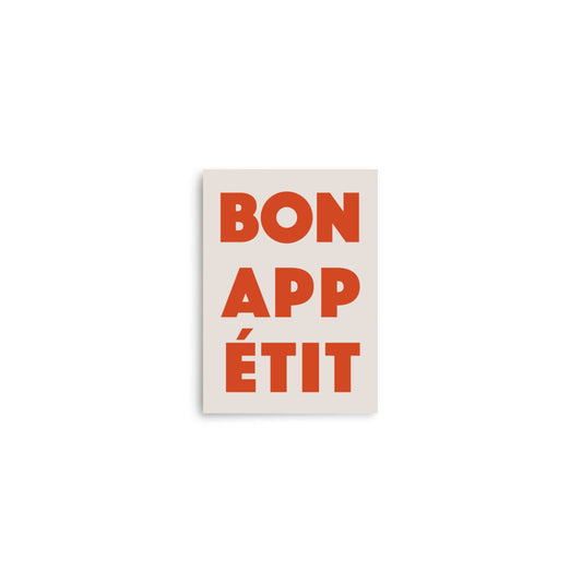 Bon Appetite - Röd | Veska 5″×7″