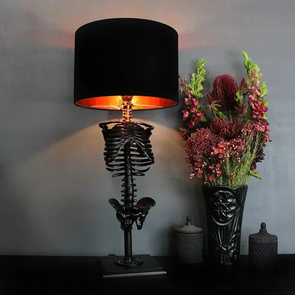 BoneLight - Mörk Skeleton Bordslampa Veska