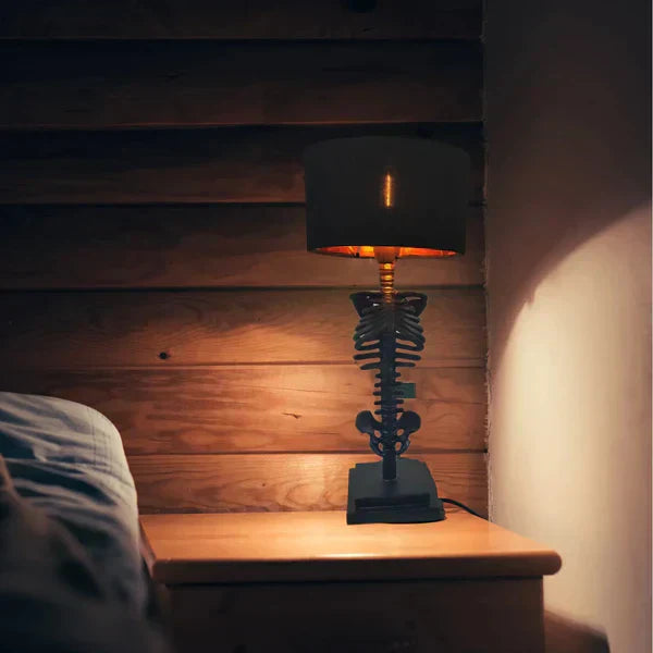 BoneLight - Mörk Skeleton Bordslampa Veska