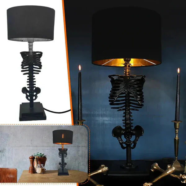 BoneLight - Mörk Skeleton Bordslampa Veska