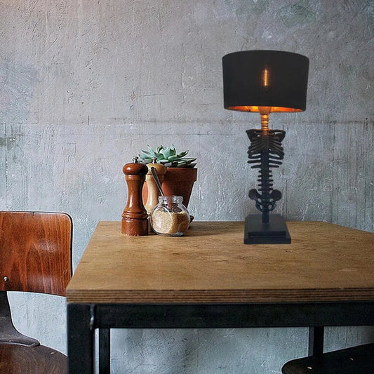 BoneLight - Mörk Skeleton Bordslampa Veska
