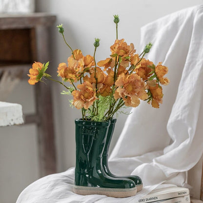 Boots Keramisk Blomm vas | Veska Grön