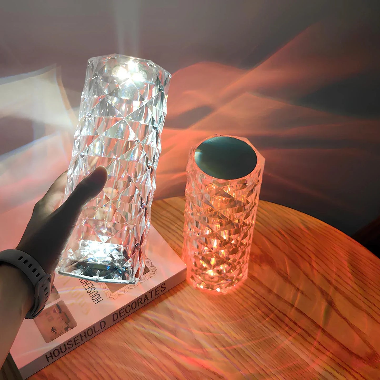Bordslampa Akryl Touch Control Ljus | Veska