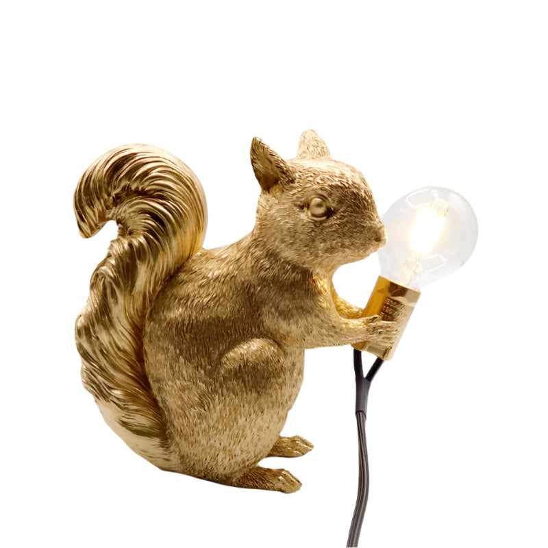 Bordslampa ekorre resin LED djur ljus | Veska