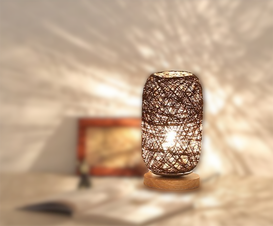 Bordslampa i rattan trä | Veska