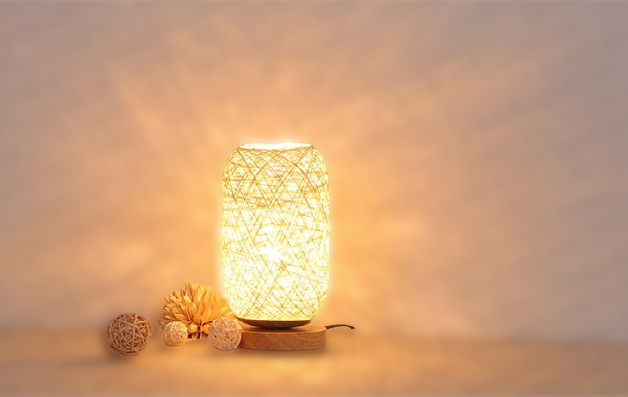 Bordslampa i rattan trä | Veska