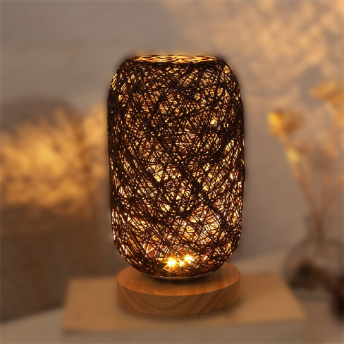 Bordslampa i rattan trä | Veska