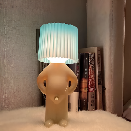 Bordslampa - Kreativ lilla Shy Boy LED-lampa | Veska Blå