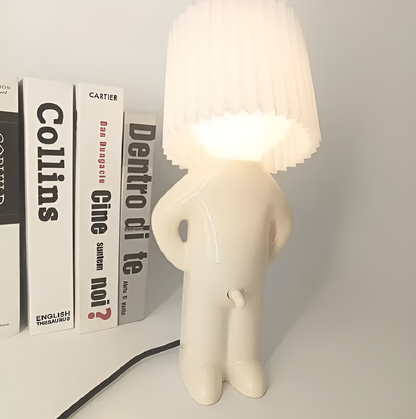 Bordslampa - Kreativ lilla Shy Boy LED-lampa | Veska Vit