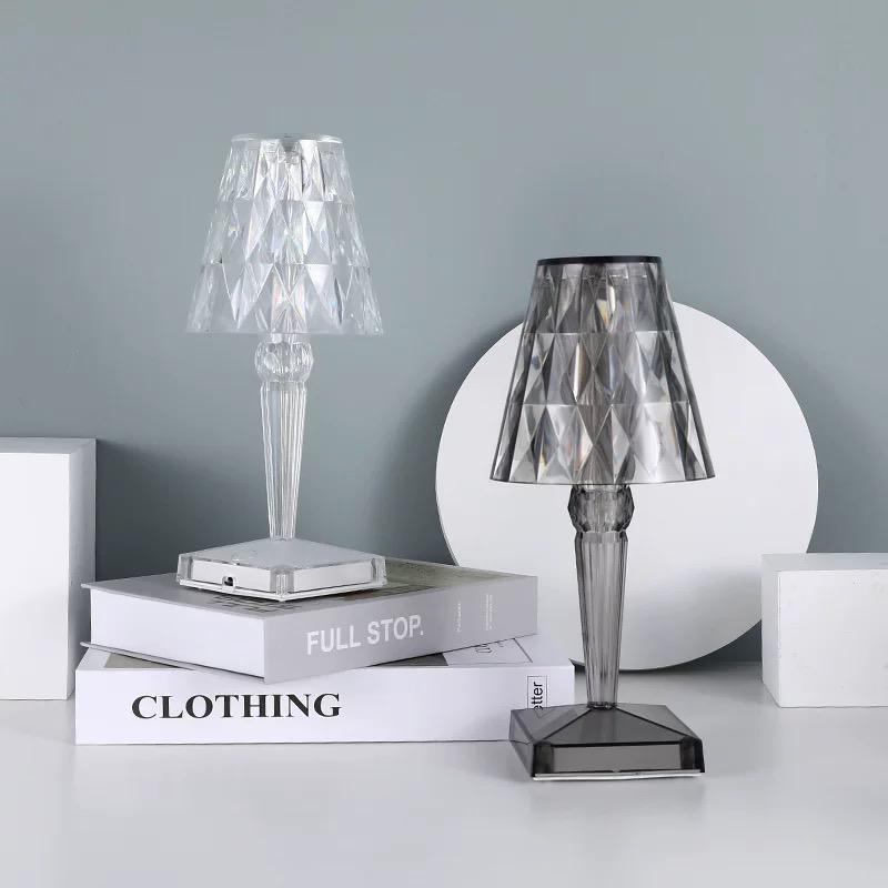 Bordslampa Kristall Akryl Touch Uppladdningsbar | Veska