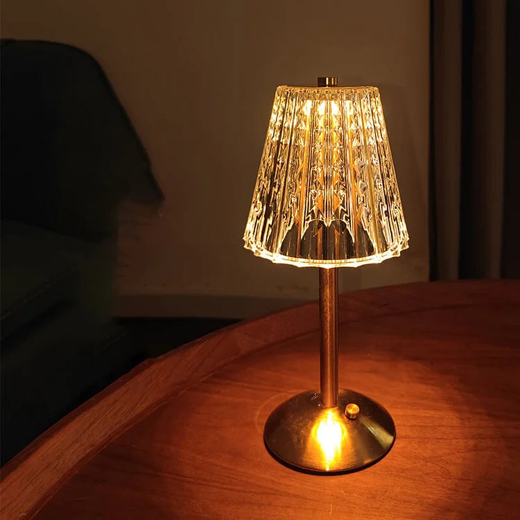 Bordslampa LED Trådlös Modern Kristall Ljus | Veska