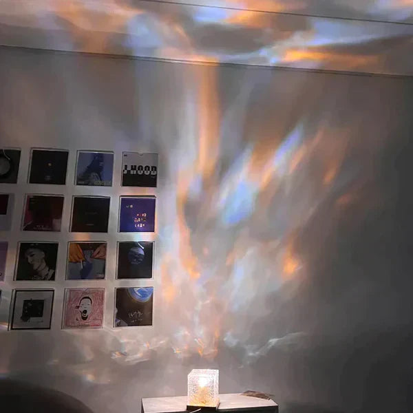 Bordslampa med färgskiftande kristallbas | Veska