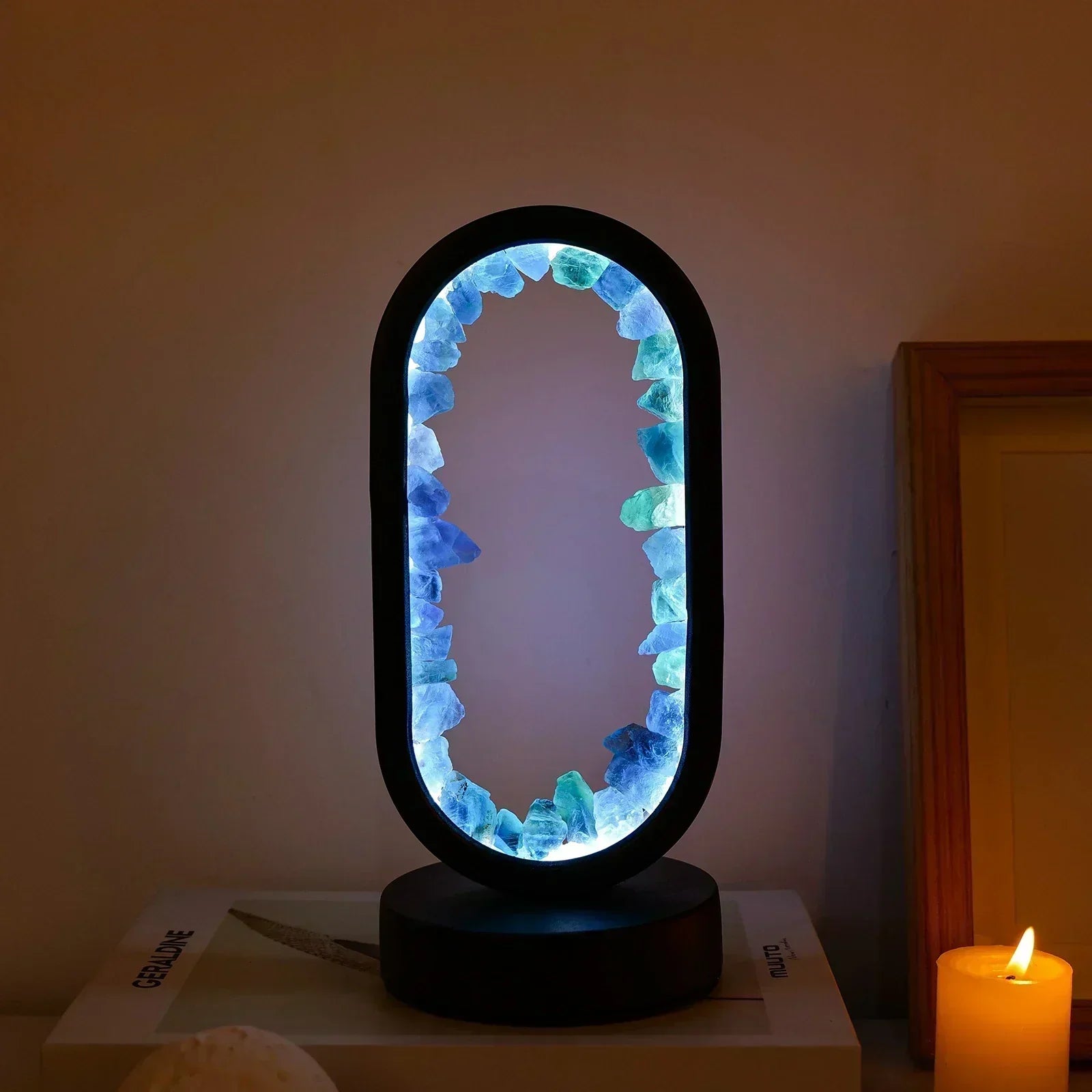 Bordslampa med kristall atmosfärisk ljusdesign | Veska