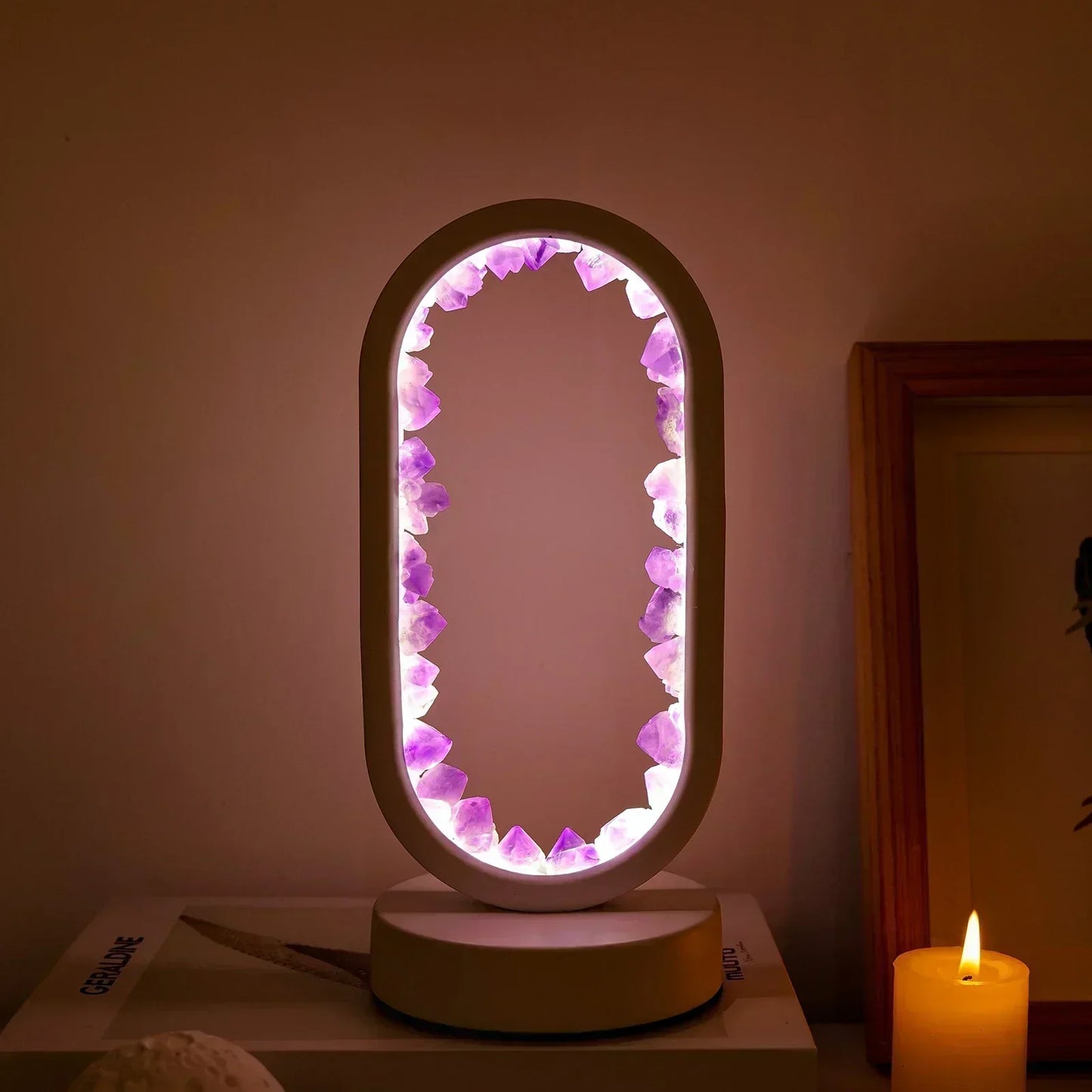 Bordslampa med kristall atmosfärisk ljusdesign | Veska