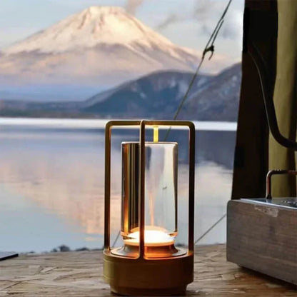 Bordslampa med kristallglas atmosfärsbelysning | Veska