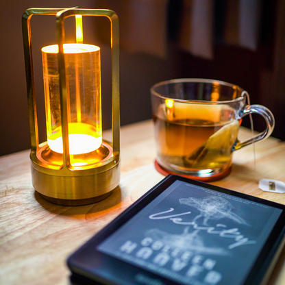 Bordslampa med kristallglas atmosfärsbelysning | Veska