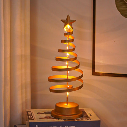 Bordslampa med LED-lampor och metalträd | Veska Typ B Guld D13 x H33cm