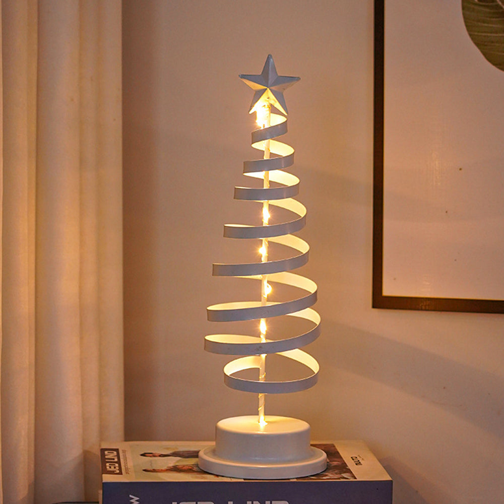 Bordslampa med LED-lampor och metalträd | Veska Typ B Vit D13 x H33cm