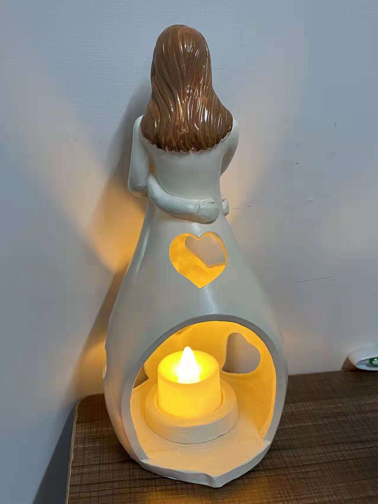 Bordslampa med romantisk hartsdesign | Veska