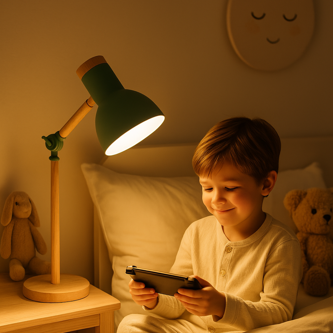 Bordslampa med trämaterial i nordisk stil | Veska
