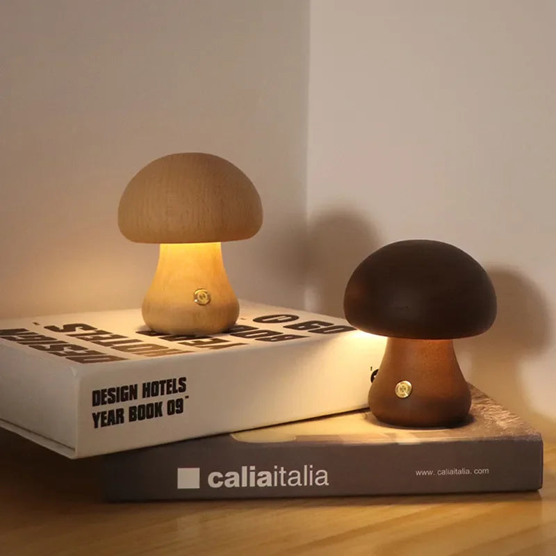 Bordslampa med träsvampdesign | Veska