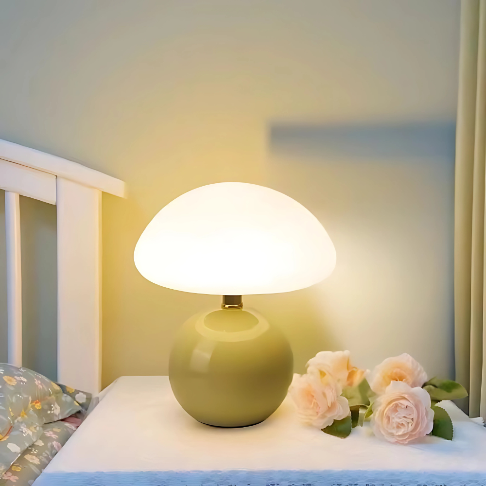 Bordslampa Modern Keramisk LED Ljusdesign | Veska Beige