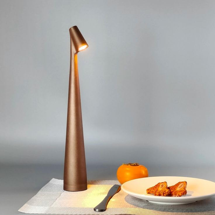Bordslampa Modern Röd Metall LED Ljus | Veska Brun