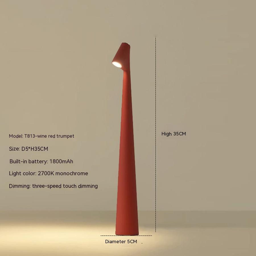 Bordslampa Modern Röd Metall LED Ljus | Veska