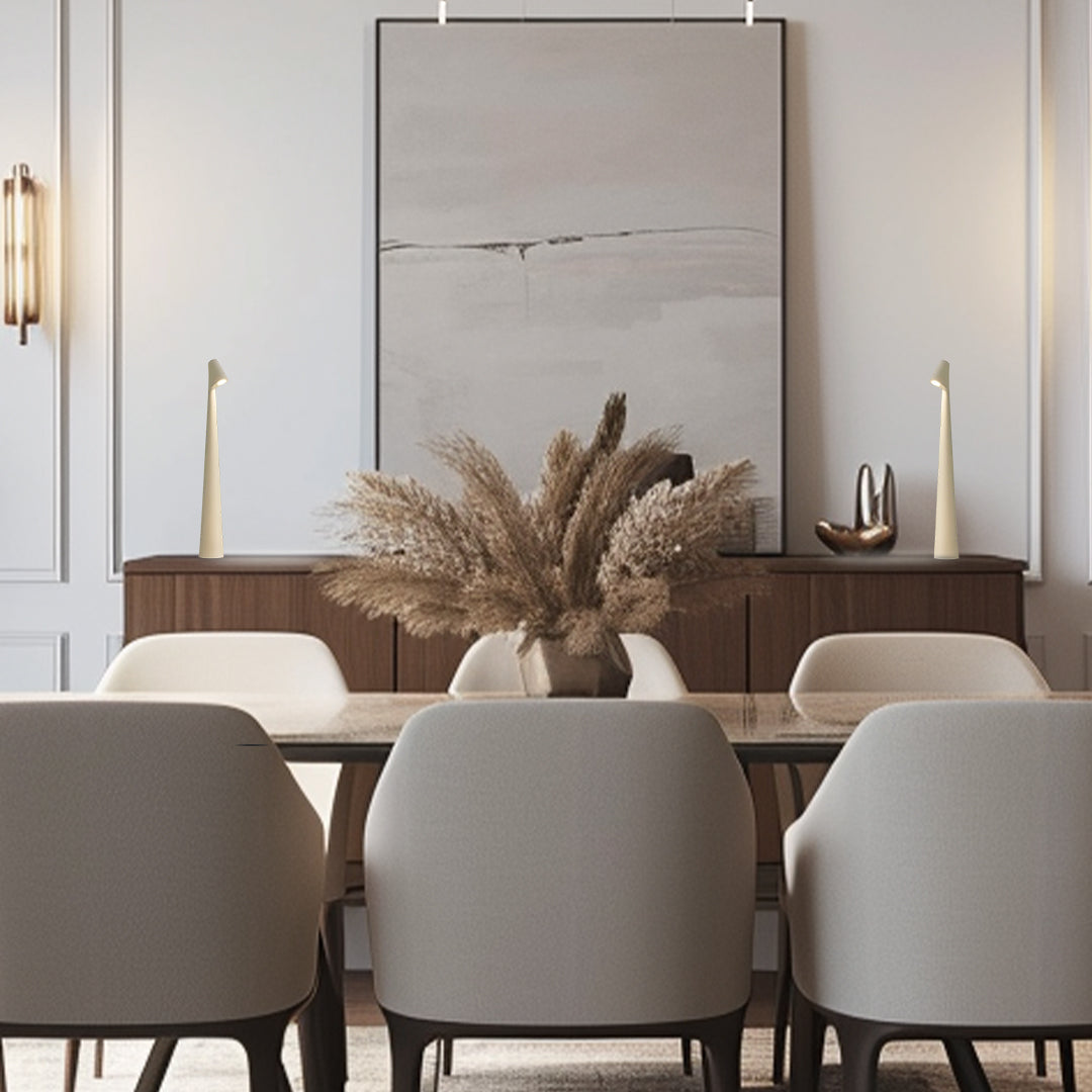 Bordslampa Modern Röd Metall LED Ljus | Veska