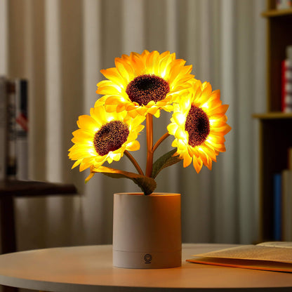 Bordslampa Solros LED USB Återuppladdningsbar Ljus | Veska