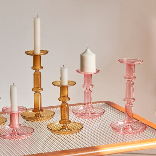 Borosilicate Moderna Ljushållare - 2 färger | Veska Rosa - Kort