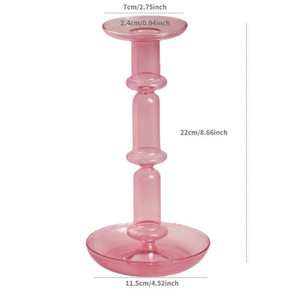Borosilicate Moderna Ljushållare - 2 färger | Veska Rosa - Lång